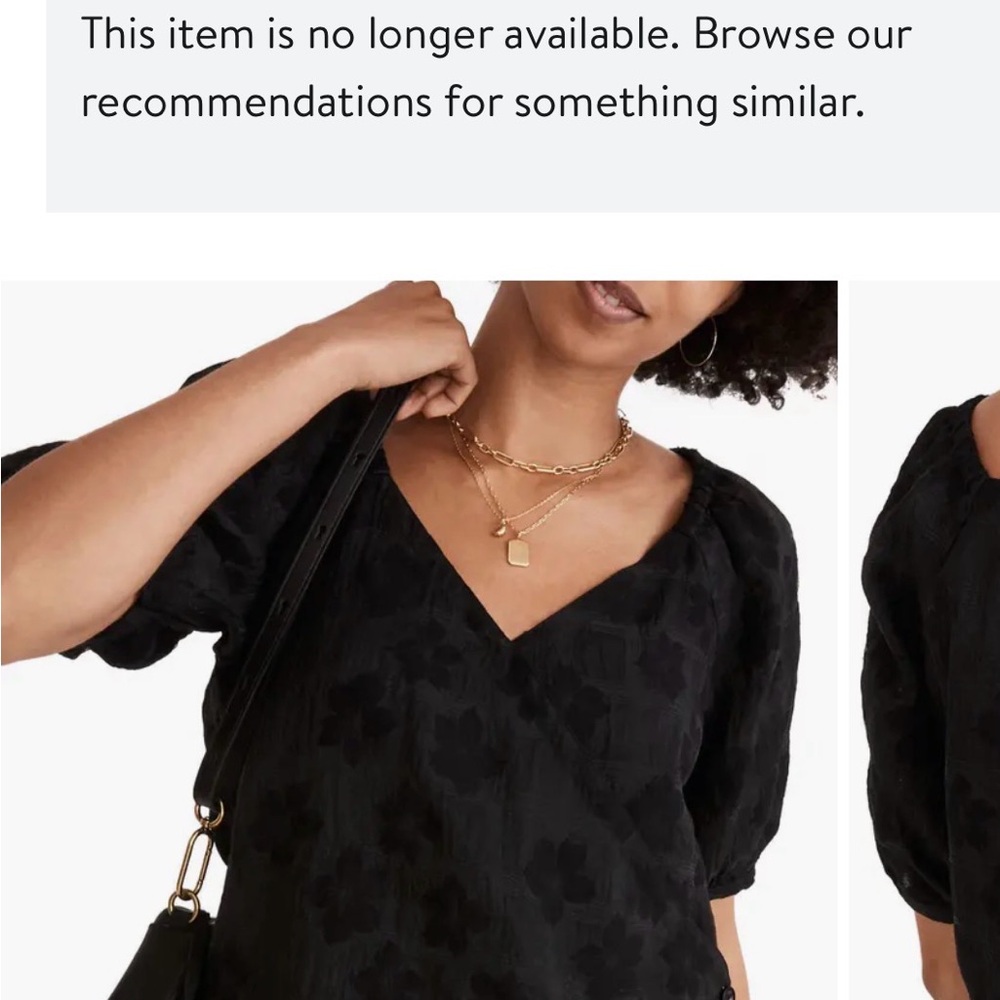 Madewell Black Floral Blouse